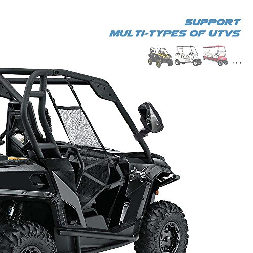 MICTUNING UTV Side Mirror with 1.75 Inch or 2 Inch Mounts, Shock-proof Rubber Pad, Easily Adjustable for Polaris Ranger RZR Can-Am Maverick and more - Thumbnail 6