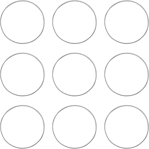 FASHEWELRY 100 dijes redondos de latón con bisel abierto de 1.181 in, anillos de unión circulares plateados, dijes para colgar abalorios y hacer