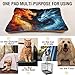 KJIZMO Ice Fire Dragon Dog Bed Mat, Soft Comfortable Warm Crate Pad with Anti-Slip Bottom, Machine Washable Pet Mattress for Pets Sleeping for Large Medium Dogs & Cats 24x18in