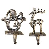 Fannybuy Christmas Stocking Holder Hangers Metal for Fireplace Mantle Free Standing Christmas Decora