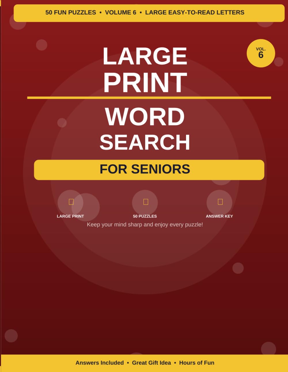 Large Print Word Search for Seniors, Volume 6