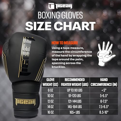 Image of Tigear Surge Pro Boxing Gloves for Men Women & Kids | Engineered Leather Muay Thai Gloves, MMA Gear, Kickboxing Heavy Bag Training and Sparring