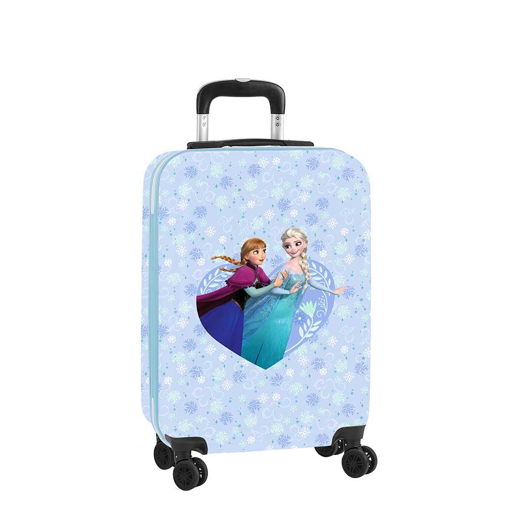 Safta | Maleta de Cabina 20″ Frozen Disney, Rígida ABS+PC, 4 Ruedas Dobles 360° Giratorias, Candado de Seguridad, Interior Forrado con Separador y Bolsillo de Red, Medidas 34,5x20x55 cm