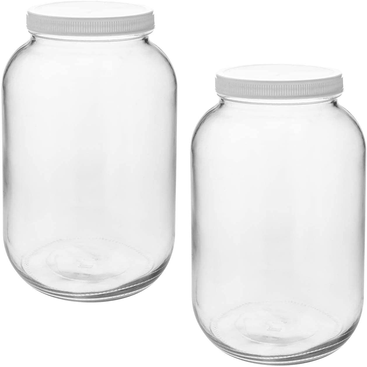 Buy Tebery 2 Pcs Large Glass Jars with Lids 3.78L Easy Clean Airtight