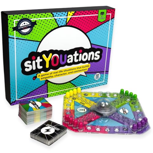 SitYOUations – Social Skills Board Game for Kids & Families | Character Building Game with Real-Life Situations | SEL Counseling & Therapy Game for Classroom, Groups & Family Game Night