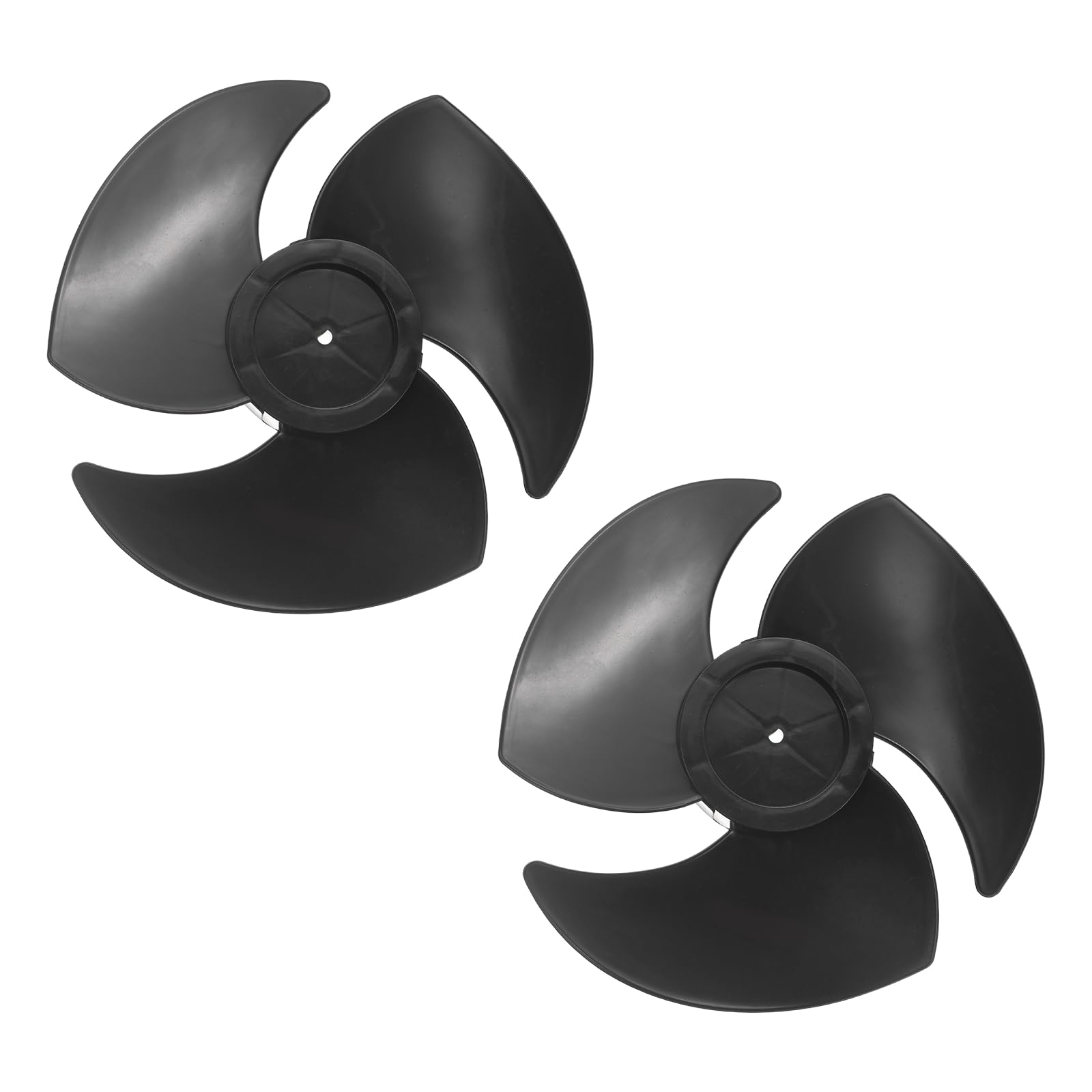 sourcing map 2Pcs Plastic Fan Blade (OD: 6 Inch) - Universal Circulation Fan Blade Three Leaves Replacement Household Electric Leaves for Kitchen Bedroom Warehouse, Black