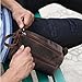 RUSTIC TOWN Leather Toiletry Bag for Men - Hygiene Organizer Travel Dopp Kit (Walnut Brown)