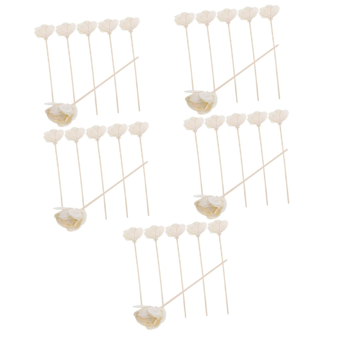 DECHOUS 30stücke Aromatherapie Diffuser Sticks Mit Kunstblumen Für Raumduft Dekorative Aromadüfte Für Wohnzimmer Büro Badezimmer Kreative Duftstäbchen Für Ätherische Öle