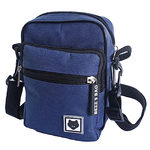 Bolsa Shoulder Bag Bezz Transversal Moda Unissex Pochete Tira colo Azul