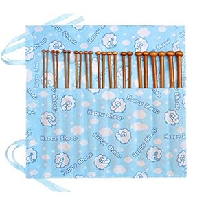 Bamboo Knitting Needles Set Knitting Needle Case Kits for Beginners Wooden Wood