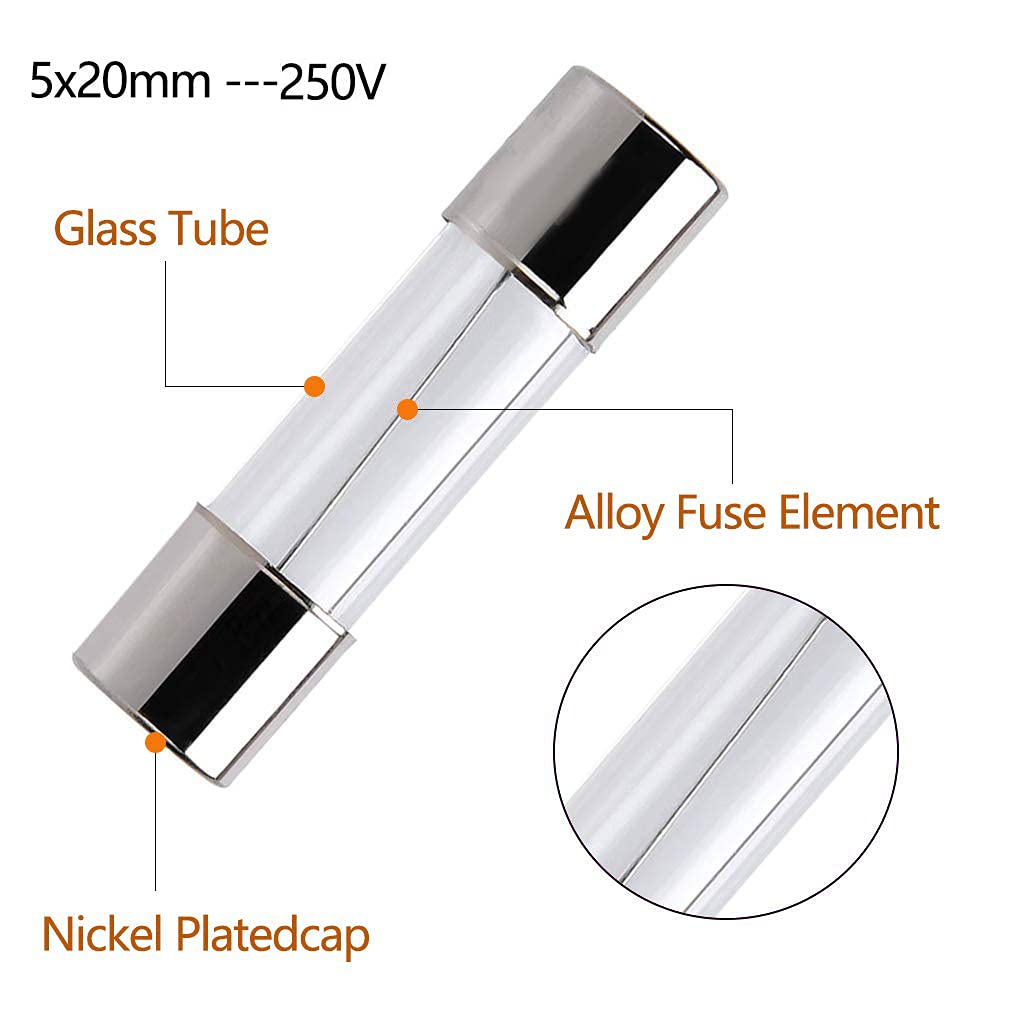 Kit 180 Fusibili In Vetro 5x20mm - 15 Valori Da 0,1A A 20A Per Riparazioni - Foto 7