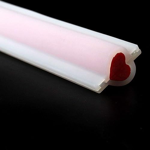 Miniatura 4 de EORTA Columna de tubo de silicona en forma de corazón, vela de jabón hecha a mano, para chocolate, pastel, mousse, pan, herramientas para hornear,