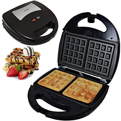 Syntrox Germany Waffeleisen Waffelmaker Chef Maker SM-1300W Waffle Bakery mit herausnehmbaren Backplatten