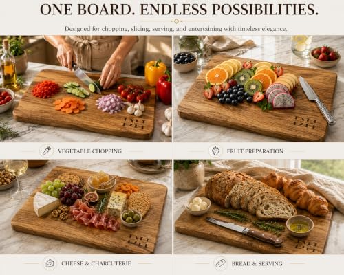 Image of Acacia Wood Cutting & Chopping Board | Eay to Use| Anti-Bacterial |Food Safe | Small 13x8x1 Inch