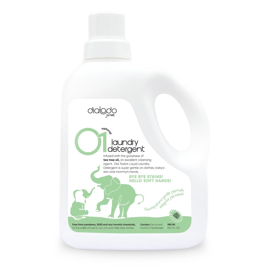 Baby Natural Laundry Liquid Detergent | Top Load, Front Load Washing Machine & Hand Wash Friendly | Non Toxic & Eco-friendly | Safe for Kids - 950 ml