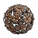Antique Rusty Metal Flower Decorative Sphere