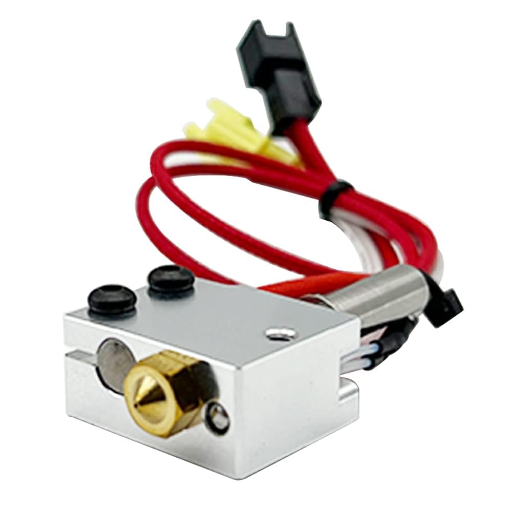 Hardened Hotend for Flsun SR/QQ-S Delta Stainless Steel Hot End Kit Extruder Kit Print Head Printhead Heat Block Cartridge Heater Tube Thermistor for 3D Printer Accessories