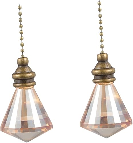 Miniatura 1 de Yardwe 2 piezas de ventilador de techo colgante de ventilador de techo, agarrador de cadena de ventilador decorativo, decoración de pared, cadena de