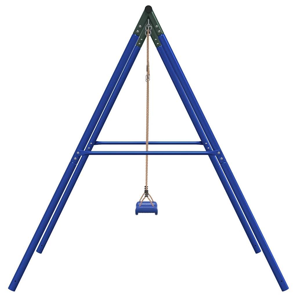 Zestaw huśtawek z siedziskiem bujanym z lakierowanej stali, 156 x 185 x 185 cm, obciążenie do 50 kg, dla dzieci w wieku 3-10 lat, zabawka ogrodowa na plac zabaw, wspomaga równowagę i ruch