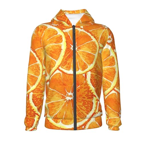 Riped Juicy Sliced Oranges3 Kids Pullover Hoodies Boys Zip Up Sweatshirts Girls Athletic Clothes with Pocket2