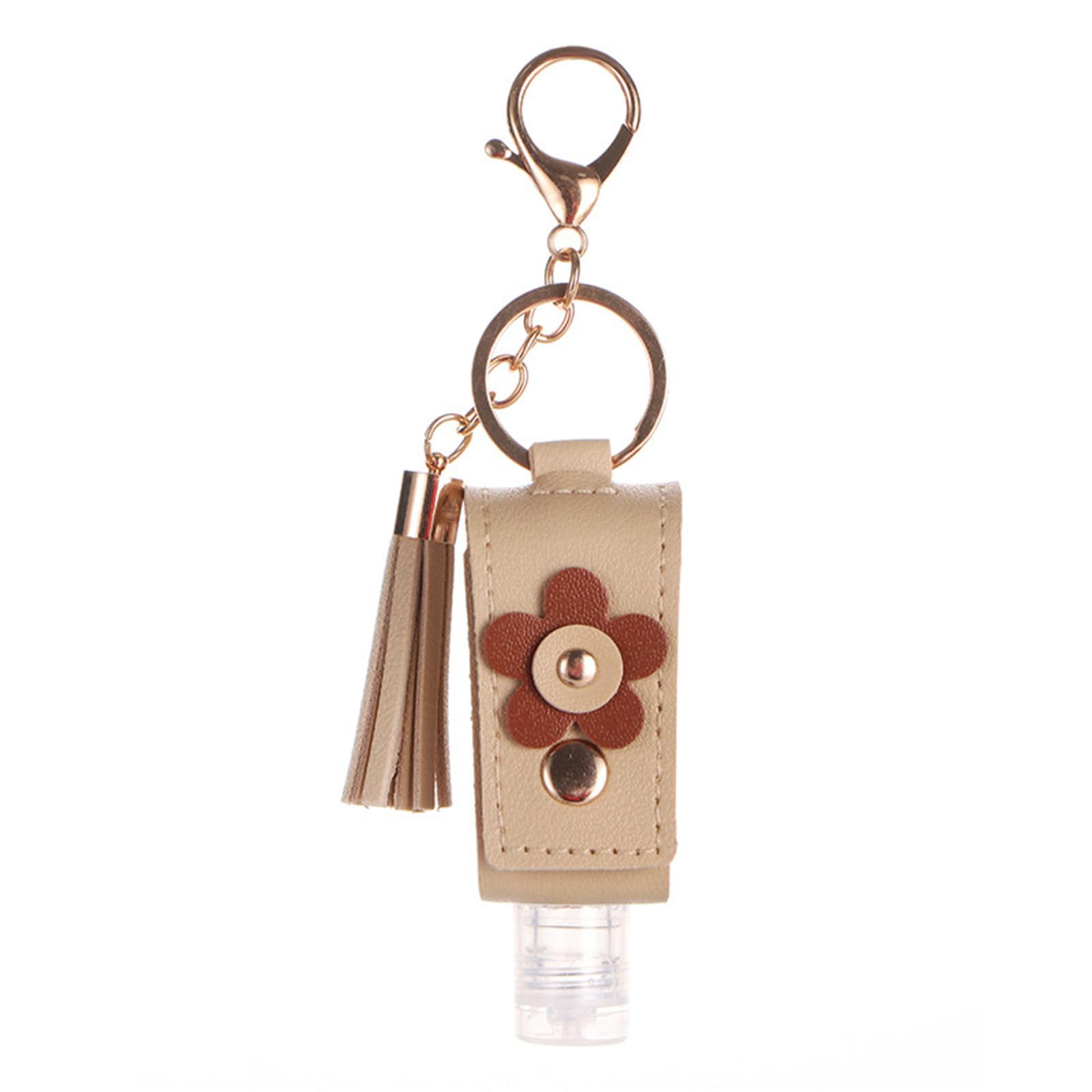 Empty Hand Soap Bottles Refillable Cosmetic Container Keychain Holder for Toiletries Shampoo Liquid Cosmetic Bottles Portable Squeeze Bottle Empty Leakproof Travel Bottle with Keychain Holder