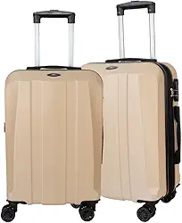 Kit Malas de Viagem de Bordo Expansível ANAC Fibra rígida ABS Rodas duplas de Engate Removível 360º World Onboard Com Cadeado Acoplado