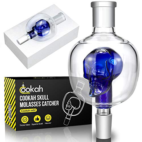 Cookah Shisha Molassefänger 18 8 Totenkopf aus Glas Shisha Zubehör In Schädel Form - Aus Hochwertigem Glas - Hält Shisha…