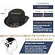EOZY Herren Damen Melone Bowler Hut Herbst Reiterhut Filzhut Erwachsenenhut Fedora Partyhut Fasching Karneval Kappenhöhe 12cm Schwarz