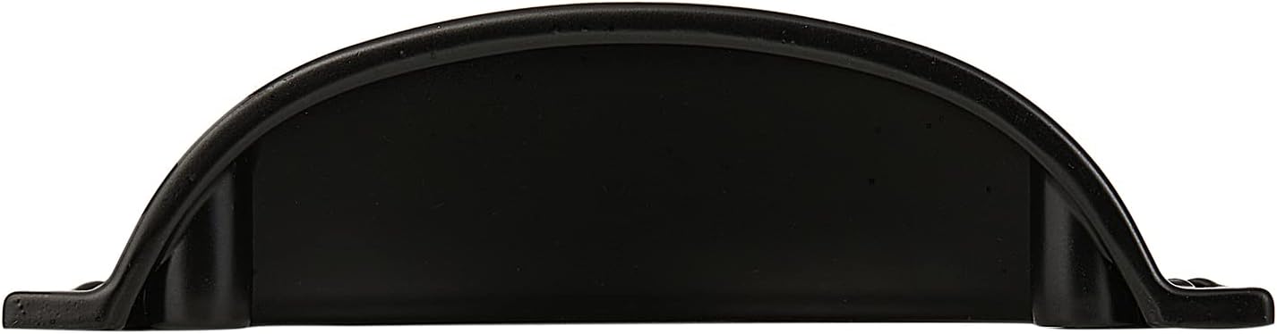 HARPOON 10 Pack Kitchen Cabinet Handles 2.5 Inch Hole Center Bin Cup Drawer Pulls Flat Black