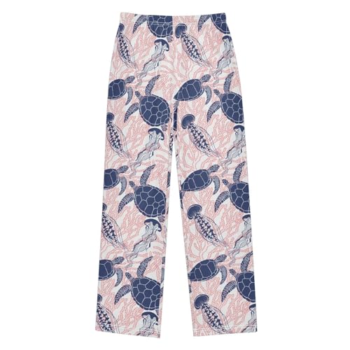 Boys' Pants Turtles Jellyfish Red Corals Long Bottoms Jogger Pants Elastic Waist Trousers with Pockets S-XL