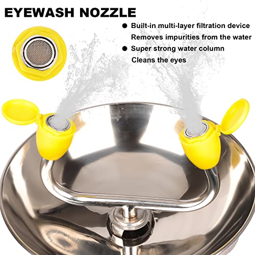 Eye Wash Station Emergency Wall-Mounted - Yeipower Portable First Aid Eyewash Station Eye Irrigation Sign #TOP3