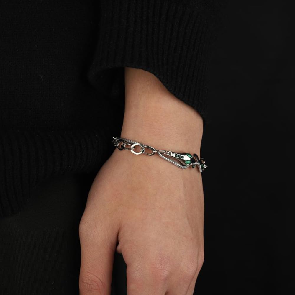 Punk Snake Bracelets,Adjustable Vintage Silver Serpent Wrap Cuff Bangle Open Bangle Bracelet for Women Man Elegant Gift - Image 5