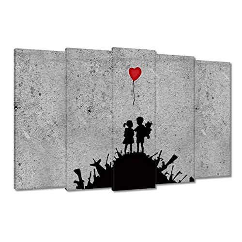 Tableau Banksy sur toile 150x95 cm pour décoration murale