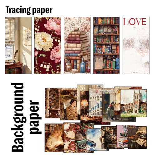 Image of The AutoStory Vintage Scrapbook Album Kit - A6 Junk Journal Notebook with Aesthetic Stickers, Collage Paper Pack & Washi Tape - DIY Journaling Supplies Gift for Teens & Girls (Whispering Pages, Brown)