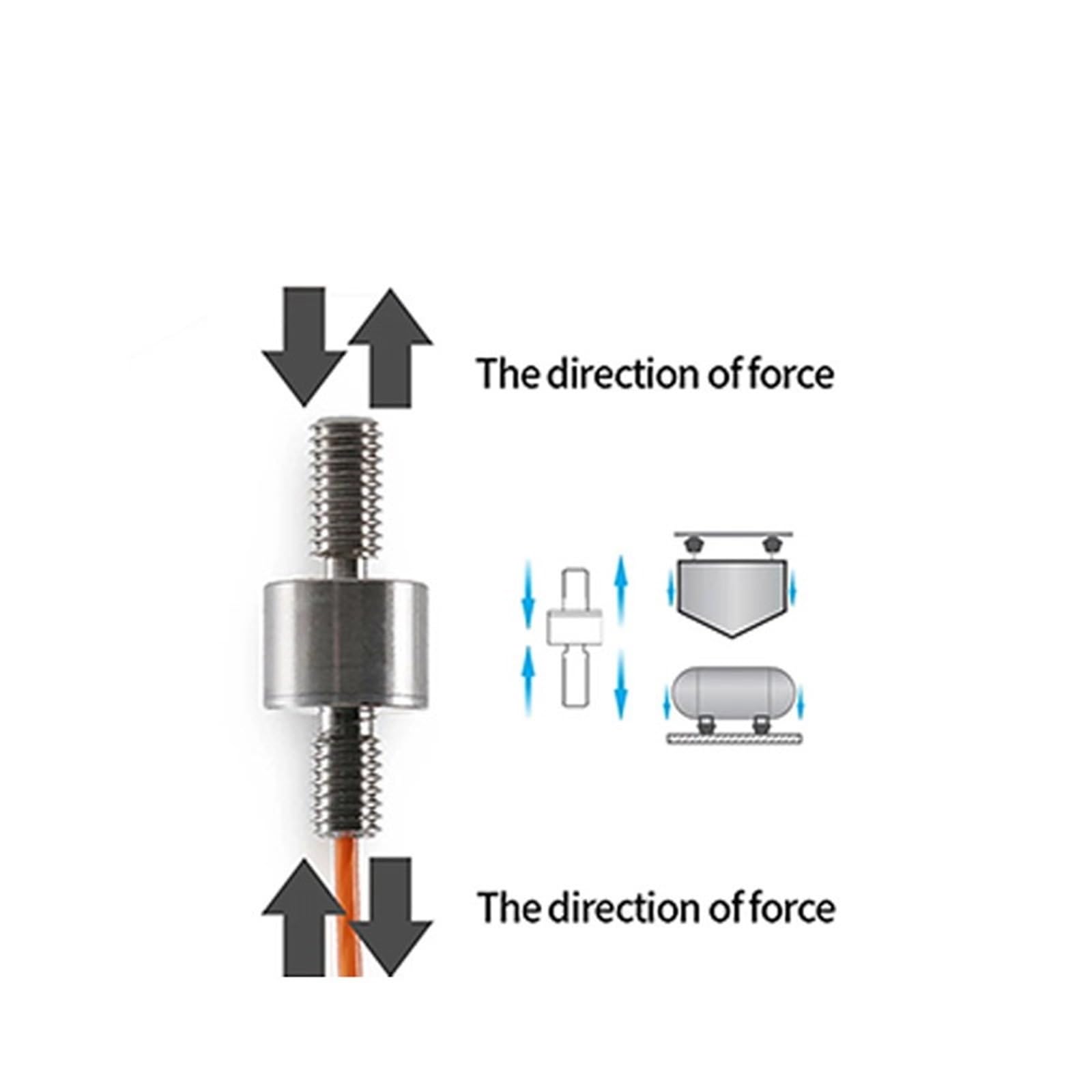 Célula de carga con varilla de amarre, cápsula con perno de alta precisión, transductor de fuerza, tensión, presión, resistencia, deformación, sensor de peso(200KG)