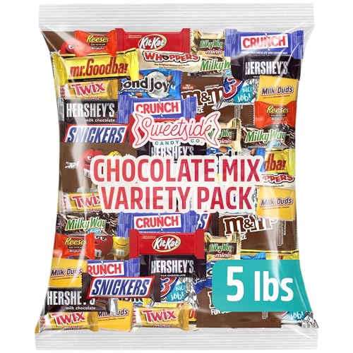 Chocolate Assorted Candy Variety Pack - 5 lb Bulk - Individually Wrapped Mixed Candy Bag - Assorted...