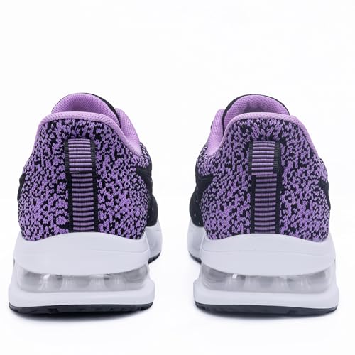 Image of MEHOTO Womens Wide Toe Box Walking Shoes Running Tennis Fashion Sneakers Casual Gym Sport Shoes for Swelling Bunion BlackPurple US 6
