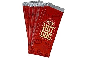 Hot Dog Grease Proof Food Wrapper Paper Sheets For Vending Carts and Home Use (50)