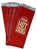 Hot Dog Grease Proof Food Wrapper Bags (50)