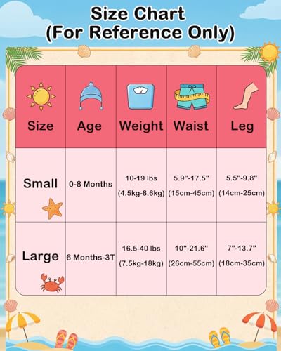 Image of Babygoal Swim Diapers 3 Pack for 8 Months-3 Years Infant and Toddler Girl, Reusable Adjustable Washable for Baby Swimming Lessons 3ZSD42-B