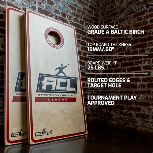 ACL Approved & Officially Licensed 2x4 Cornhole Boards - Regulation 24" x 48" - Solid Wood Legs - Dual Cross Beam Supports - CNC Precision Cut - Premium Surface - Furniture Grade Construction