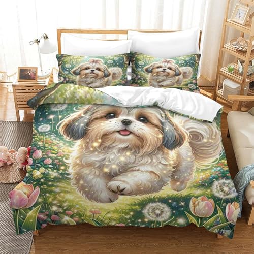 Parure housse de couette Shih Tzu en microfibre supérieure - 2