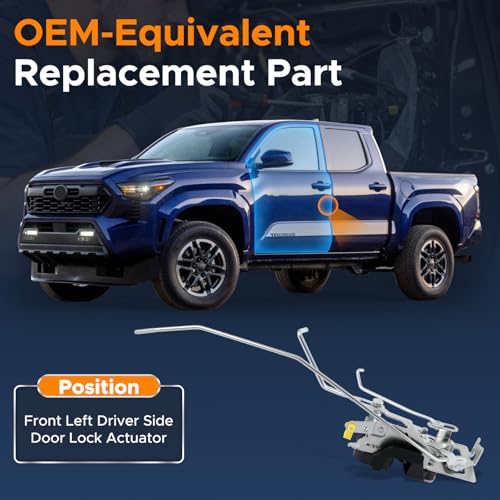 Image of Front Driver Door Lock Actuator Compatible with Toyota Tacoma 1998-2004 | Front Left Driver Side Door Lock Actuator, Non Power Door Latch Replaces 69320-04010