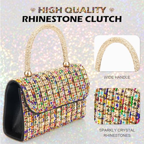 Image of Women's Evening Bag Purse Clutch Bag Ladies Rhinestone Purses Glitter Small Handbags Party Wedding Prom