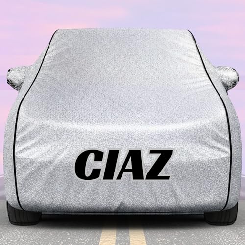 Image of Kings of Cover New Silver 100% Waterproof Ciaz Car Cover | Polyester Car Body Cover for Rain & Sun | UV Protection, Dustproof, Scratch Resistant, Windproof, Heat Resistant, Custom Fit