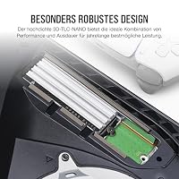 Corsair MP600 Elite 4TB M.2 PCIe Gen4 x4 NVMe SSD für PS5 – Inklusive Kühlkörper – M.2 2280 – Bis zu 7.000MB/Sek. Sequentielles Lesen – High–Density 3D TLC NAND – Weiß – Ansicht 6