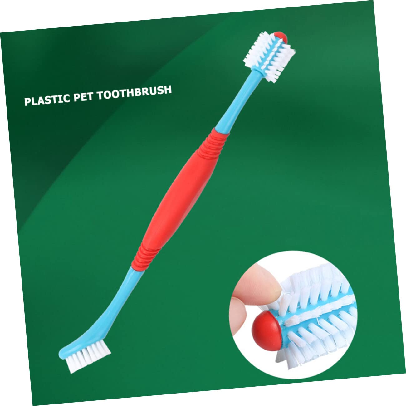 Mipcase 12pièces Brosses à Dents Pour Animaux De Compagnie De Brossage Pratique Nettoyage Buccal Pour Chiens Et Chats Design à Double Extrémité Tête Petite Pour Accès Facile