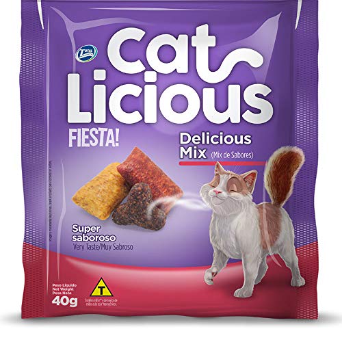 Snack Fiesta Delicious Mix Catlicious para Todas Todos os tamanhos de raça Adulto - Sabor Outro 40g