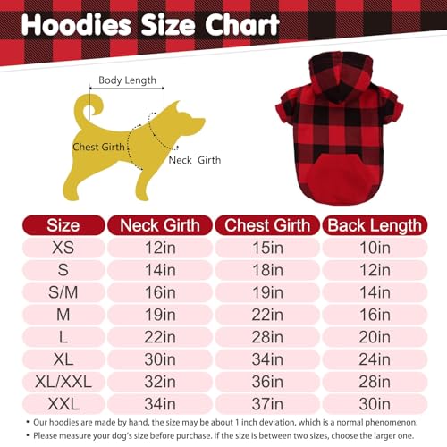 Kooltail BJUK05_REDSM Plaid Dog Hoodie Pet Clothes Sweater thumb #1