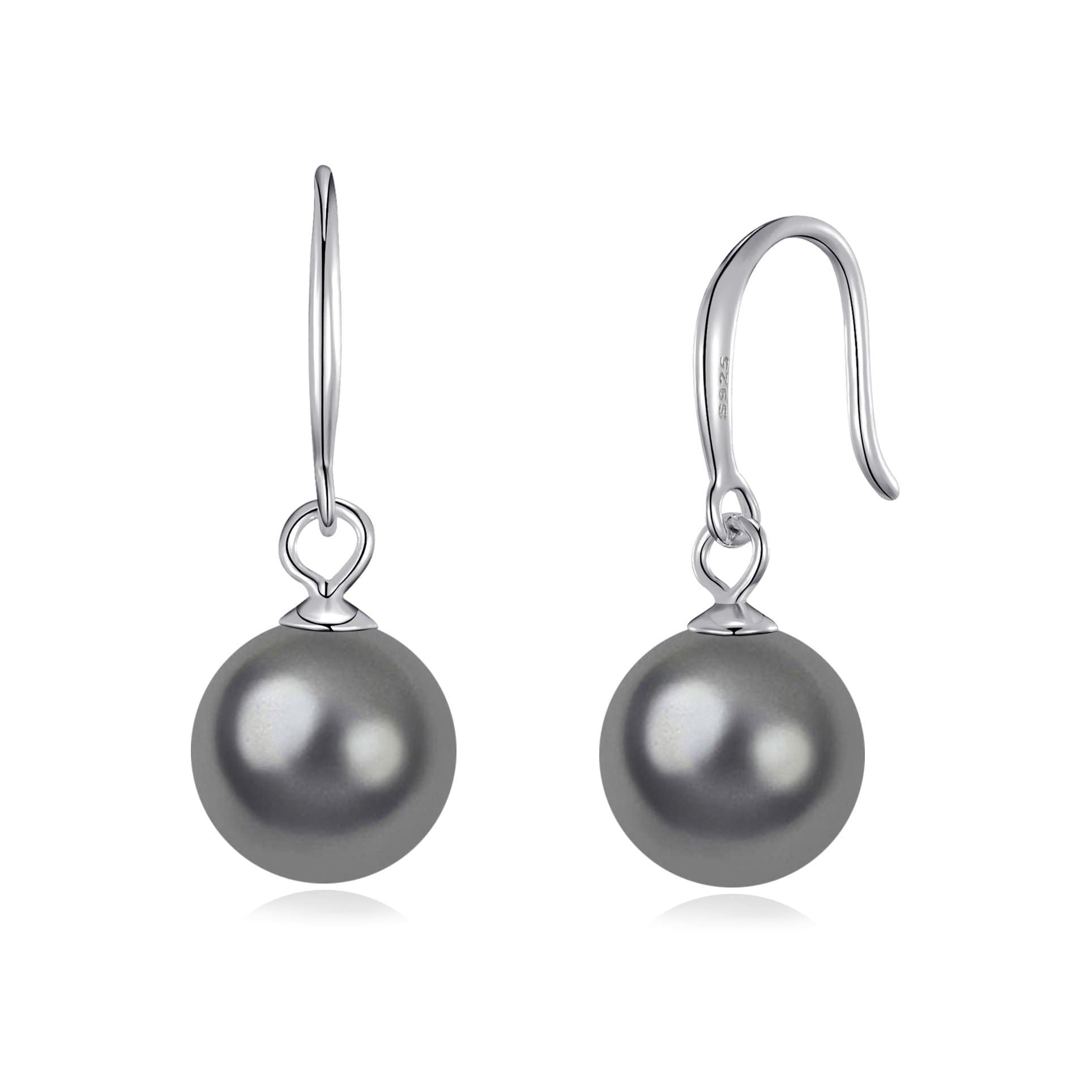 Orecchini in Argento 925‰ con tripla S e tre file con due palline di turchese
